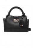 GUESS JANE SMALL SATCHEL ΤΣΑΝΤΑ ΓΥΝΑΙΚΕΙΑ BLACK