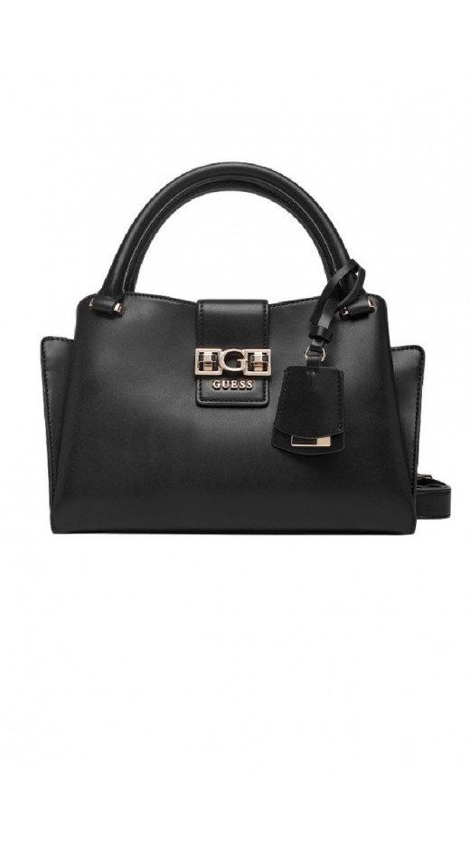 GUESS JANE SMALL SATCHEL ΤΣΑΝΤΑ ΓΥΝΑΙΚΕΙΑ BLACK