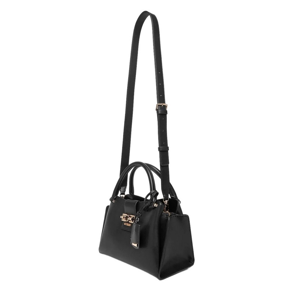 GUESS JANE SMALL SATCHEL ΤΣΑΝΤΑ ΓΥΝΑΙΚΕΙΑ BLACK