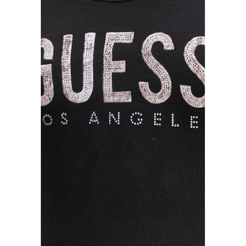 GUESS LS CN PYTHON LOGO TEE ΜΠΛΟΥΖΑ ΓΥΝΑΙΚΕΙΑ BLACK
