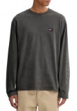 TOMMY JEANS RLX NEW CLASSICS LS TEE ΜΠΛΟΥΖΑ ΑΝΔΡΙΚΗ WASHED BLACK