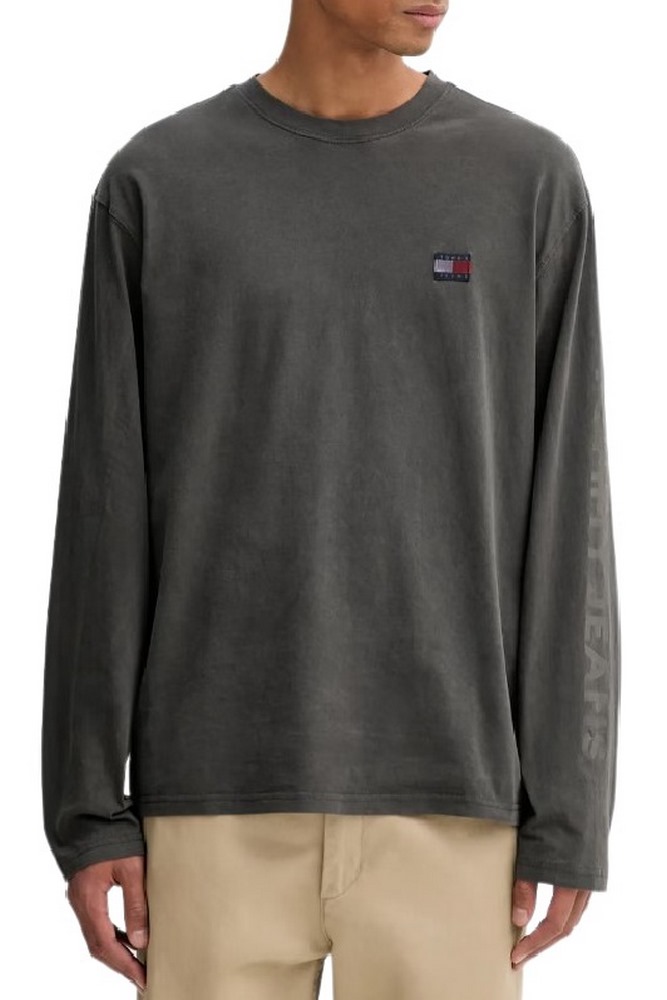 TOMMY JEANS RLX NEW CLASSICS LS TEE ΜΠΛΟΥΖΑ ΑΝΔΡΙΚΗ WASHED BLACK