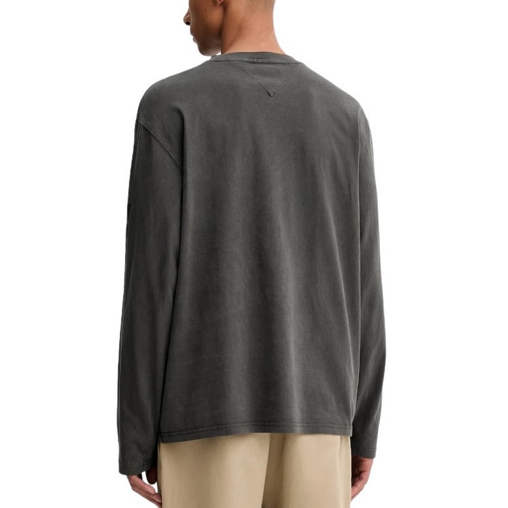 TOMMY JEANS RLX NEW CLASSICS LS TEE ΜΠΛΟΥΖΑ ΑΝΔΡΙΚΗ WASHED BLACK