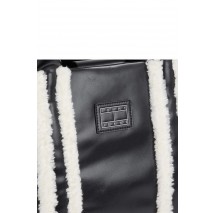 TOMMY HILFIGER TJW COSY UP MED TOTE SHERPA ΤΣΑΝΤΑ ΓΥΝΑΙΚΕΙΑ BLACK