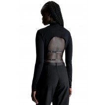 CALVIN KLEIN JEANS BACK STRAP LONG SLEEVE TOP ΤΟΠ ΓΥΝΑΙΚΕΙΟ BLACK