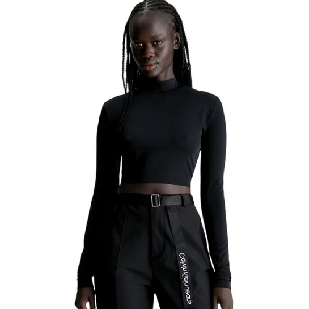 CALVIN KLEIN JEANS BACK STRAP LONG SLEEVE TOP ΤΟΠ ΓΥΝΑΙΚΕΙΟ BLACK