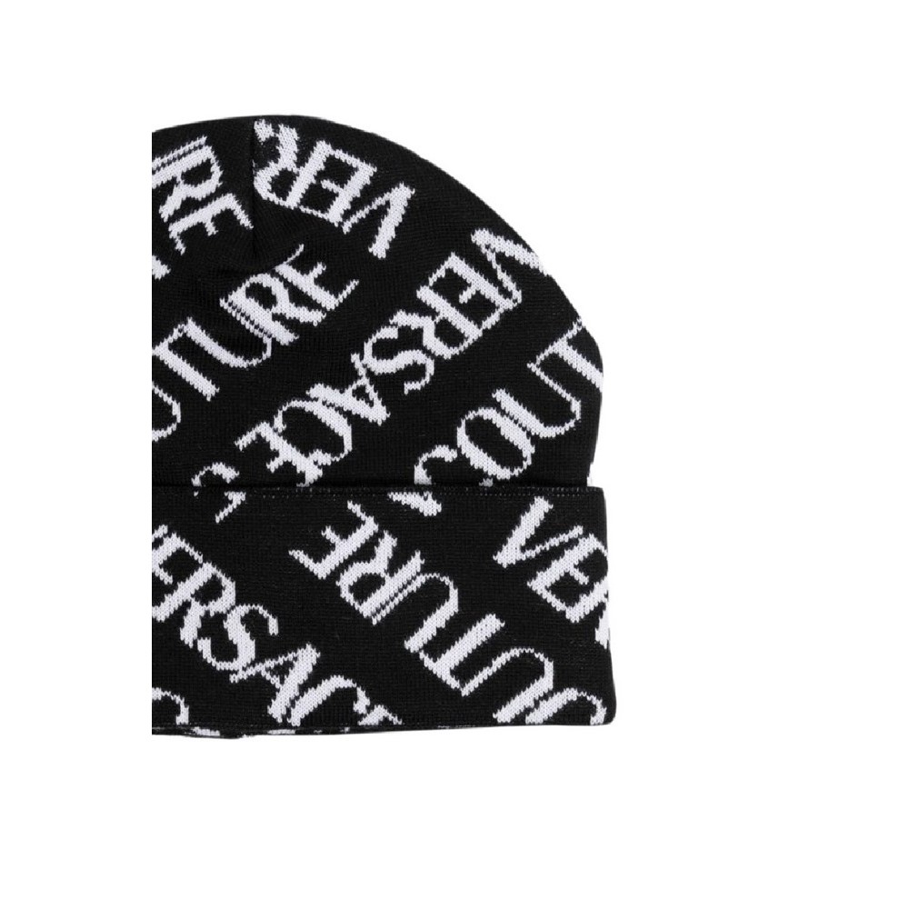 VERSACE JEANS COUTURE MEDIUM BEANIE CIRCONFERENZA ΣΚΟΥΦΟΣ ΑΝΔΡΙΚΟΣ BLACK/WHITE