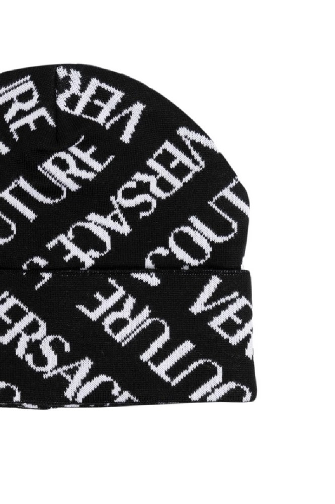 VERSACE JEANS COUTURE MEDIUM BEANIE CIRCONFERENZA ΣΚΟΥΦΟΣ ΑΝΔΡΙΚΟΣ BLACK/WHITE