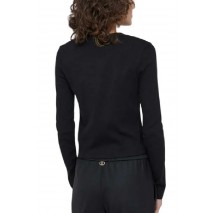 CALVIN KLEIN WOVEN LABEL RIB LONG SLEEVE ΜΠΟΛΟΥΖΑ ΓΥΝΑΙΚΕΙΑ BLACK