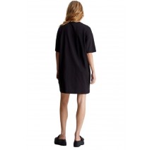 CALVIN KLEIN JEANS MULTI PLACEMENT LOGO DRESS ΦΟΡΕΜΑ ΓΥΝΑΙΚΕΙΟ BLACK