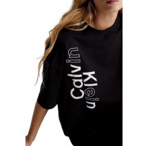 CALVIN KLEIN JEANS MULTI PLACEMENT LOGO DRESS ΦΟΡΕΜΑ ΓΥΝΑΙΚΕΙΟ BLACK