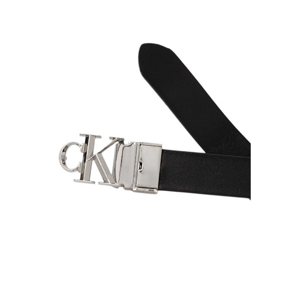 CALVIN KLEIN FACTED BUCKLE 25MM RE ADJ M ΖΩΝΗ ΓΥΝΑΙΚΕΙΑ BLACK
