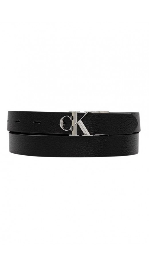 CALVIN KLEIN FACTED BUCKLE 25MM RE ADJ M ΖΩΝΗ ΓΥΝΑΙΚΕΙΑ BLACK