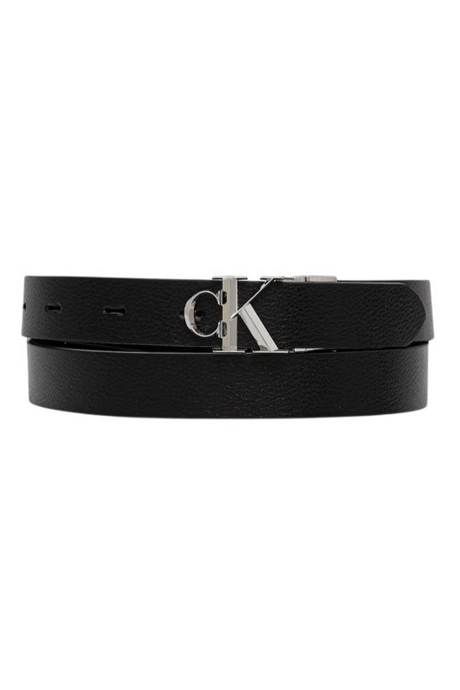 CALVIN KLEIN FACTED BUCKLE 25MM RE ADJ M ΖΩΝΗ ΓΥΝΑΙΚΕΙΑ BLACK