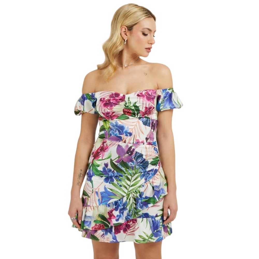 GUESS SS ALVA MINI DRESS ΦΟΡΕΜΑ ΓΥΝΑΙΚΕΙΟ FLORAL