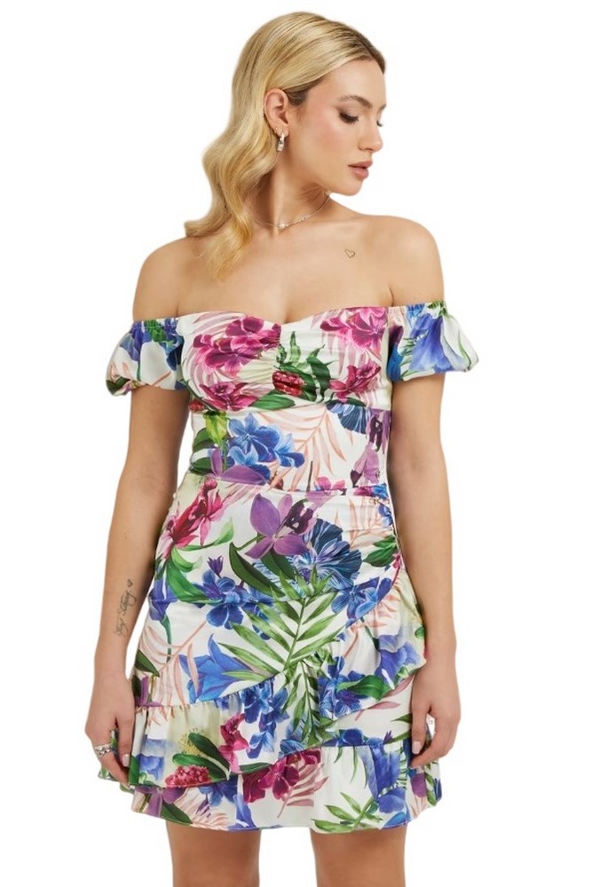 GUESS SS ALVA MINI DRESS ΦΟΡΕΜΑ ΓΥΝΑΙΚΕΙΟ FLORAL