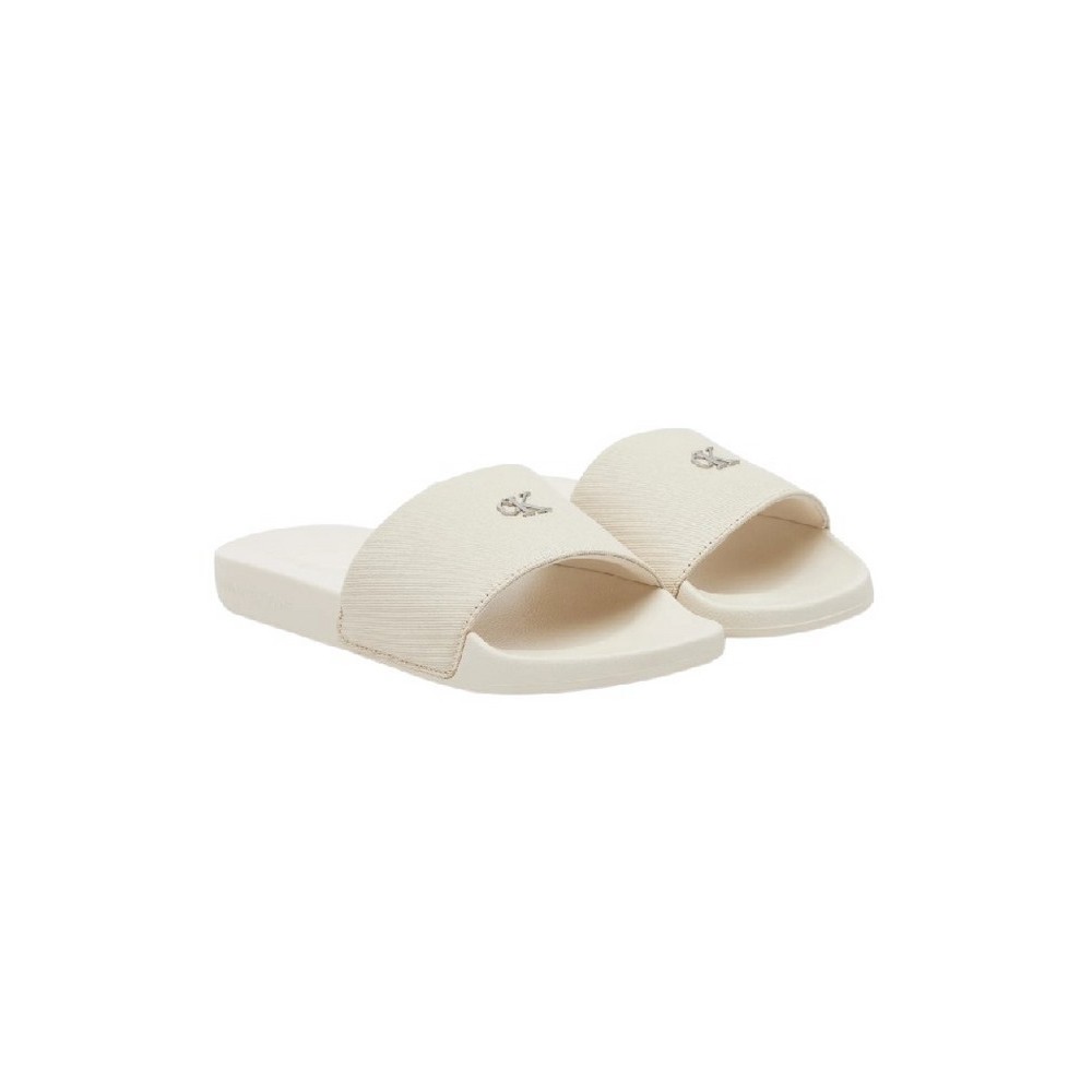 CALVIN KLEIN JEANS SLIDE MONOGRAM HARDWARE ΠΑΝΤΟΦΛΑ ΓΥΝΑΙΚΕΙΑ BEIGE