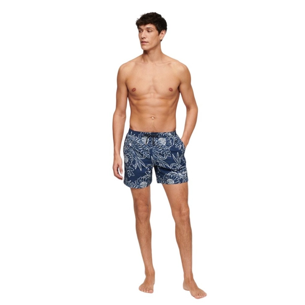 SUPERDRY  PRINTED 15" SWIM SHORT ΜΑΓΙΟ ΑΝΔΡΙΚΟ NAVY