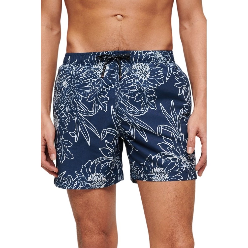 SUPERDRY  PRINTED 15" SWIM SHORT ΜΑΓΙΟ ΑΝΔΡΙΚΟ NAVY