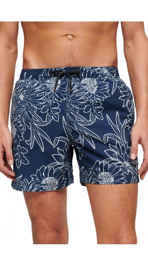 SUPERDRY  PRINTED 15" SWIM SHORT ΜΑΓΙΟ ΑΝΔΡΙΚΟ NAVY