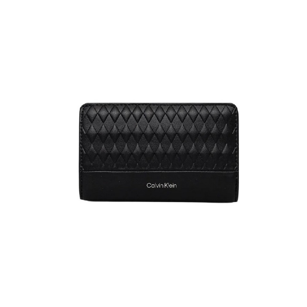 CALVIN KLEIN MINI QUILT MEDIUM BIFOLD ΠΟΡΤΟΦΟΛΙ ΓΥΝΑΙΚΕΙΟ BLACK