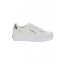 CALVIN KLEIN JEANS VULC FLATFORM LACEUP LTH REFL WN ΠΑΠΟΥΤΣΙ ΓΥΝΑΙΚΕΙΟ WHITE
