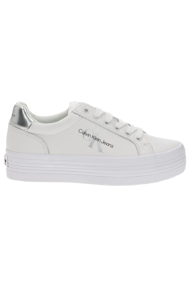 CALVIN KLEIN VULC FLATFORM LACEUP LTH REFL WN ΠΑΠΟΥΤΣΙ ΓΥΝΑΙΚΕΙΟ WHITE