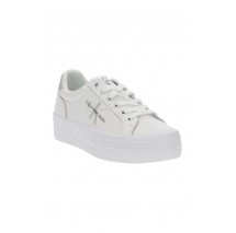 CALVIN KLEIN JEANS VULC FLATFORM LACEUP LTH REFL WN ΠΑΠΟΥΤΣΙ ΓΥΝΑΙΚΕΙΟ WHITE