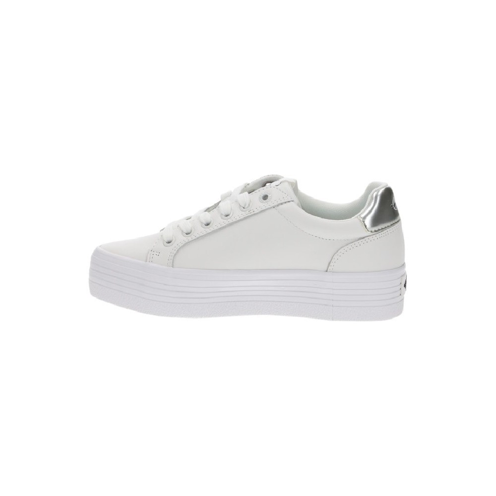 CALVIN KLEIN JEANS VULC FLATFORM LACEUP LTH REFL WN ΠΑΠΟΥΤΣΙ ΓΥΝΑΙΚΕΙΟ WHITE