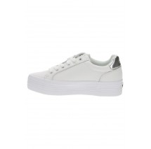 CALVIN KLEIN JEANS VULC FLATFORM LACEUP LTH REFL WN ΠΑΠΟΥΤΣΙ ΓΥΝΑΙΚΕΙΟ WHITE