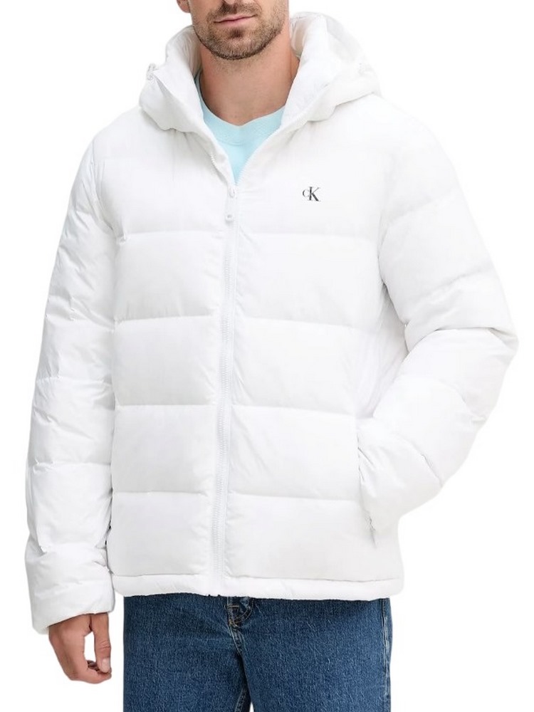 CALVIN KLEIN JEANS LS NYLN ZP OFF HD DW ΜΠΟΥΦΑΝ ΑΝΔΡΙΚΟ WHITE