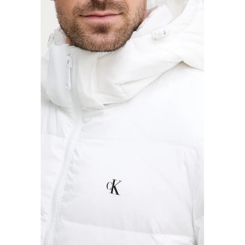 CALVIN KLEIN JEANS LS NYLN ZP OFF HD DW ΜΠΟΥΦΑΝ ΑΝΔΡΙΚΟ WHITE
