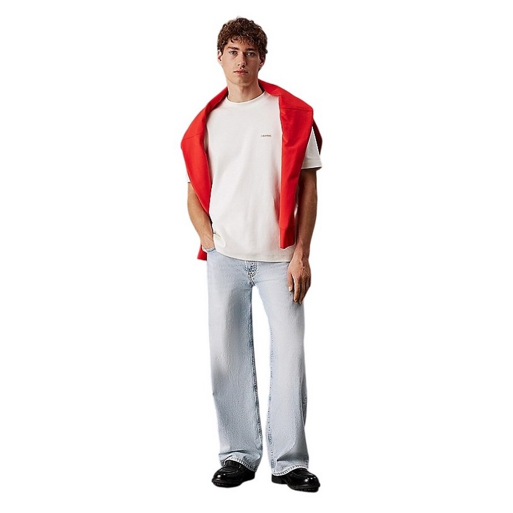 CALVIN KLEIN JEANS LABEL TEE T-SHIRT ΜΠΛΟΥΖΑ ΑΝΔΡΙΚΗ OFF WHITE