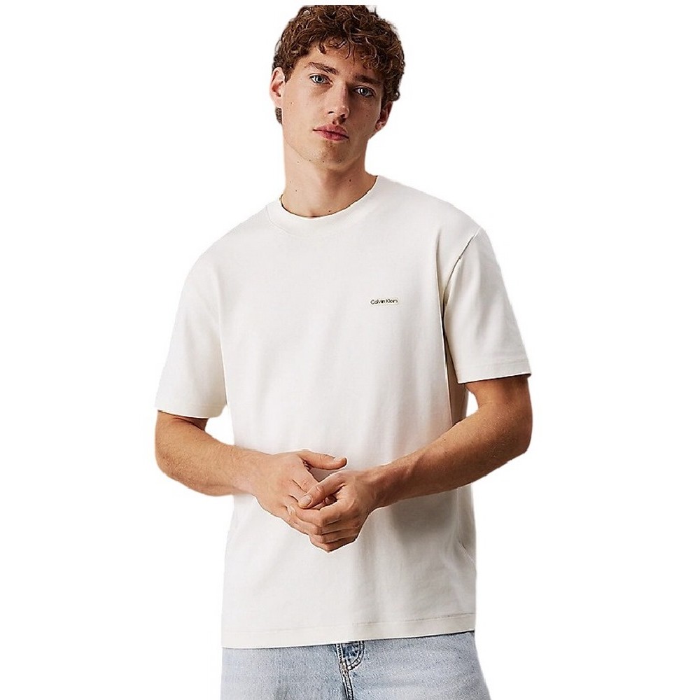 CALVIN KLEIN JEANS LABEL TEE T-SHIRT ΜΠΛΟΥΖΑ ΑΝΔΡΙΚΗ OFF WHITE