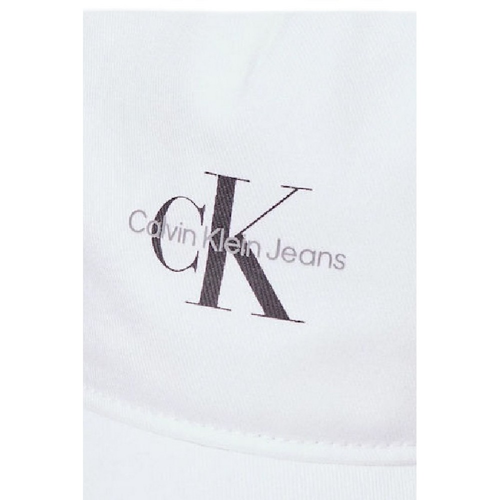 CALVIN KLEIN JEANS MONO LOGO 5 PANEL CAP ΚΑΠΕΛΟ ΑΝΔΡΙΚΟ BRIGHT WHITE
