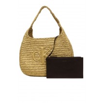 CALVIN KLEIN BOLD CK RAFFIA LG SHOULDER BAG ΤΣΑΝΤΑ ΓΥΝΑΙΚΕΙΑ NATURAL