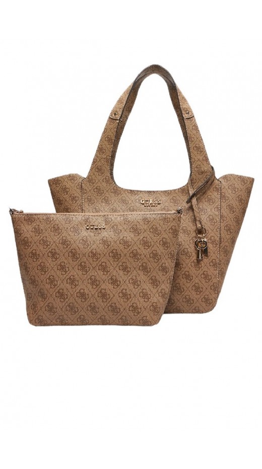GUESS CALISTA 2 IN 1 TOTE ΤΣΑΝΤΑ ΓΥΝΑΙΚΕΙΑ LATTE