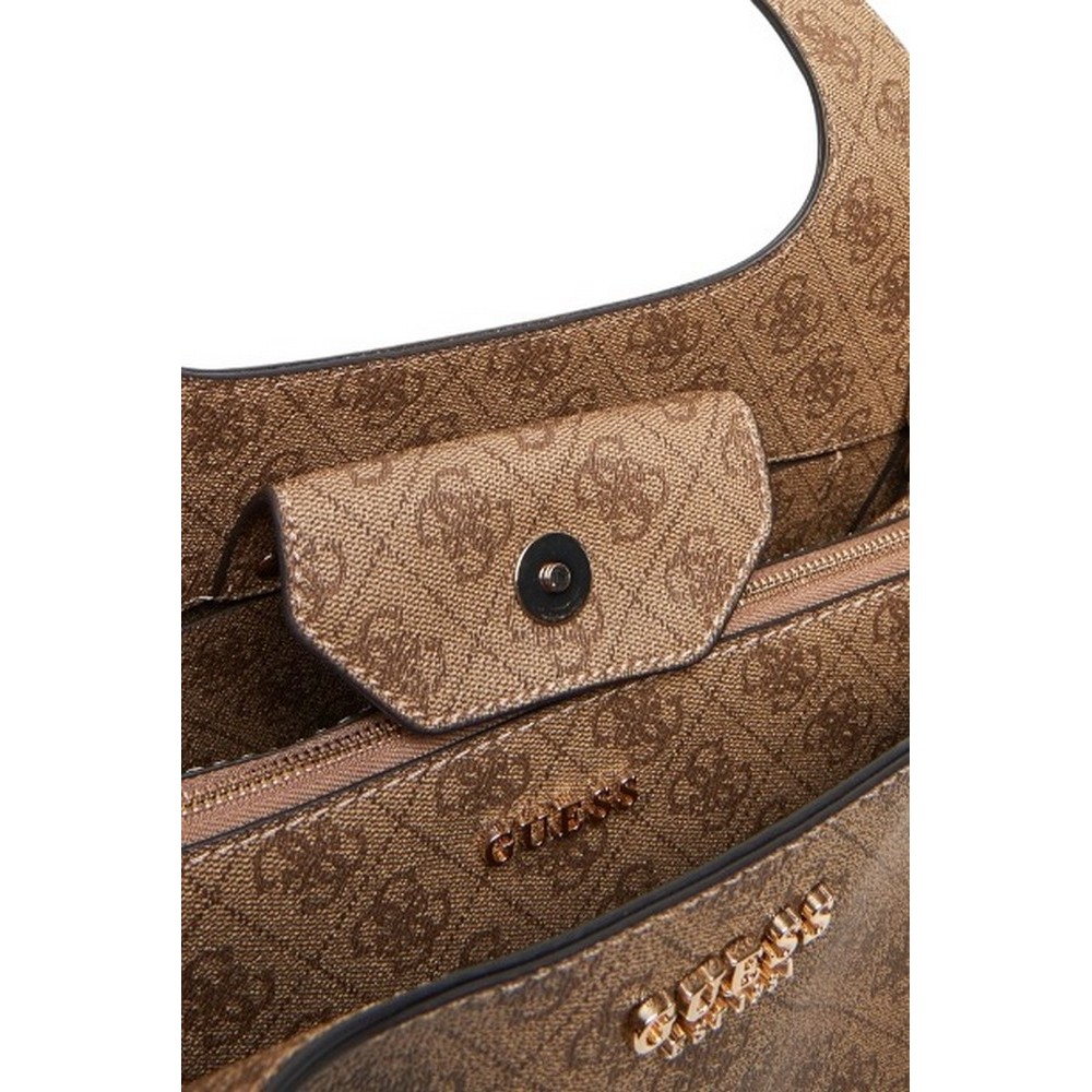 GUESS CALISTA 2 IN 1 TOTE ΤΣΑΝΤΑ ΓΥΝΑΙΚΕΙΑ LATTE