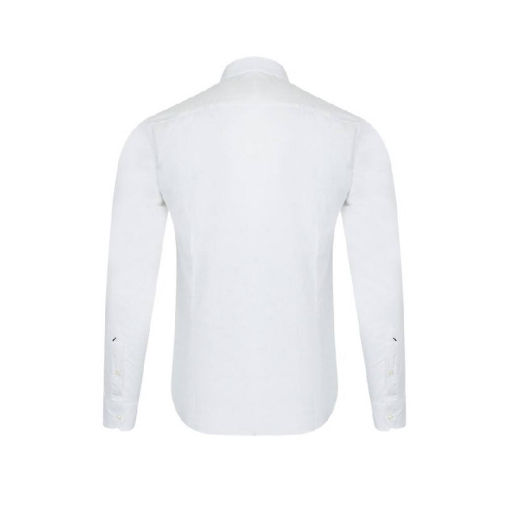 U.S.POLO ZED 000191 EH03 SHIRT LS SLIM FIT ΠΟΥΚΑΜΙΣΟ ΑΝΔΡΙΚΟ WHITE