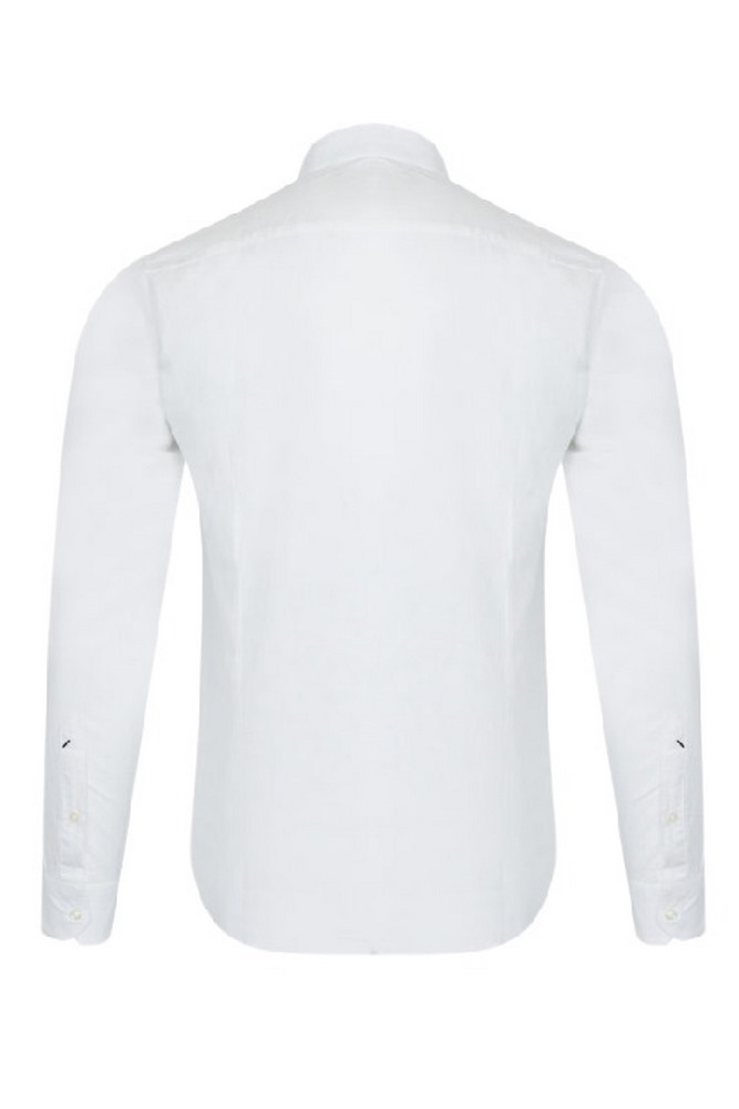 U.S.POLO ZED 000191 EH03 SHIRT LS SLIM FIT ΠΟΥΚΑΜΙΣΟ ΑΝΔΡΙΚΟ WHITE