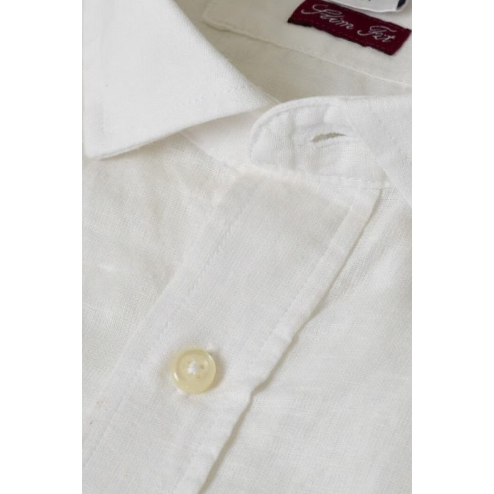 U.S.POLO ZED 000191 EH03 SHIRT LS SLIM FIT ΠΟΥΚΑΜΙΣΟ ΑΝΔΡΙΚΟ WHITE