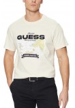 GUESS SS CN GUESS PLANISPHERE T-SHIRT TEE ΜΠΛΟΥΖΑ ΑΝΔΡΙΚΗ WHITE