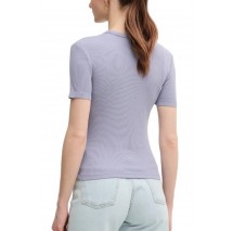 CALVIN KLEIN JEANS WASHED WOVEN LABEL RIB FIT TEE T-SHIRT ΜΠΛΟΥΖΑ ΓΥΝΑΙΚΕΙΑ VIOLET