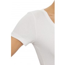 TOMMY JEANS SLIM ESSENTIAL RIB V SS T-SHIRT ΜΠΛΟΥΖΑ ΓΥΝΑΙΚΕΙΑ WHITE