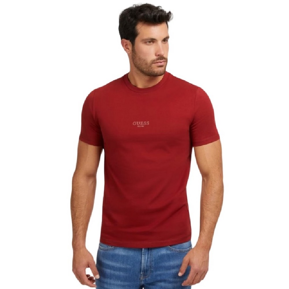 GUESS AIDY T-SHIRT ΜΠΛΟΥΖΑ ΑΝΔΡΙΚΗ BORDEAUX