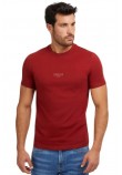 GUESS AIDY CN SS TEE T-SHIRT ΜΠΛΟΥΖΑ ΑΝΔΡΙΚΗ BORDEAUX