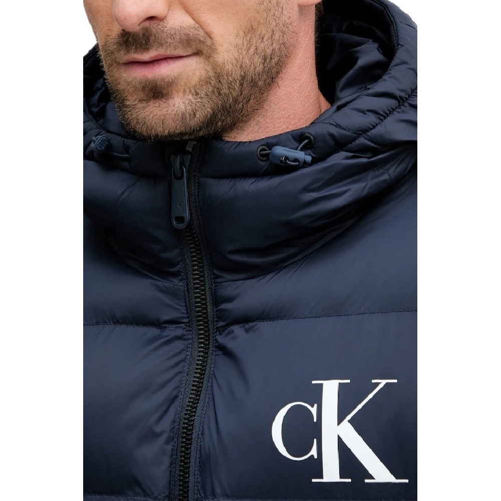 CALVIN KLEIN JEANS LS NYLON MONOGRAM PUFFER JKT ΜΠΟΥΦΑΝ ΑΝΔΡΙΚΟ DARK NAVY