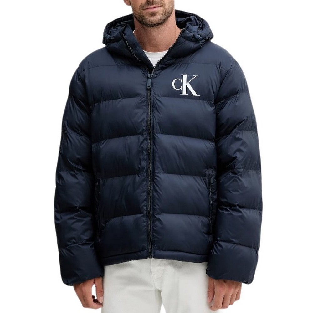 CALVIN KLEIN JEANS LS NYLON MONOGRAM PUFFER JKT ΜΠΟΥΦΑΝ ΑΝΔΡΙΚΟ DARK NAVY
