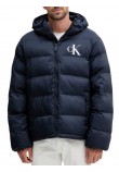 CALVIN KLEIN JEANS LS NYLON MONOGRAM PUFFER JKT ΜΠΟΥΦΑΝ ΑΝΔΡΙΚΟ DARK NAVY