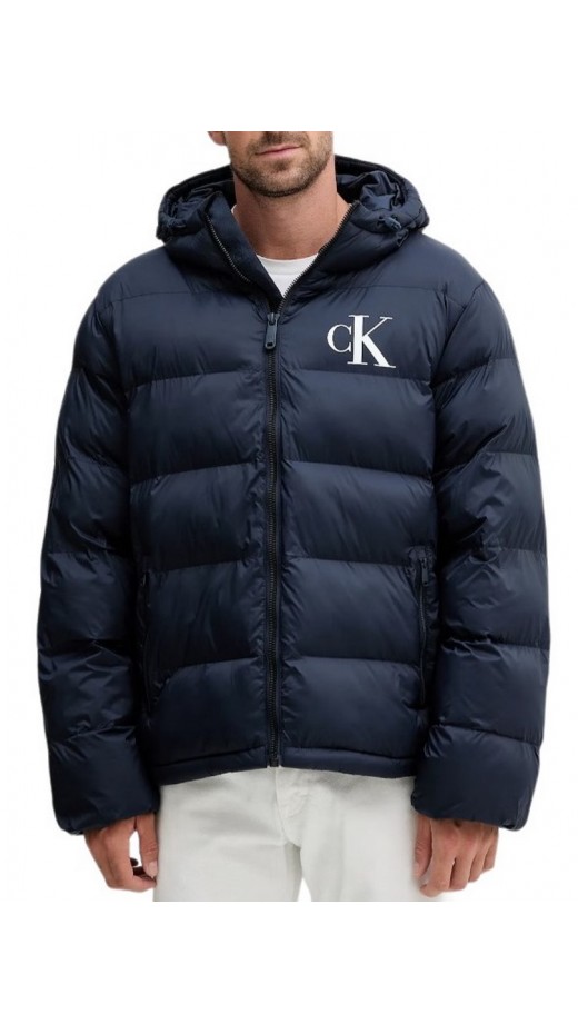 CALVIN KLEIN JEANS LS NYLON MONOGRAM PUFFER JKT ΜΠΟΥΦΑΝ ΑΝΔΡΙΚΟ DARK NAVY